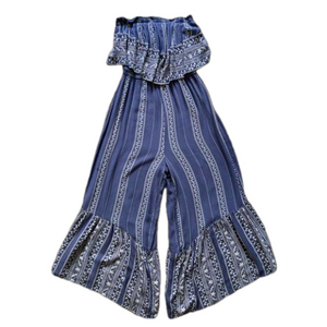 American Eagle-Periwinkle Floral Wide Leg Jumpsuit